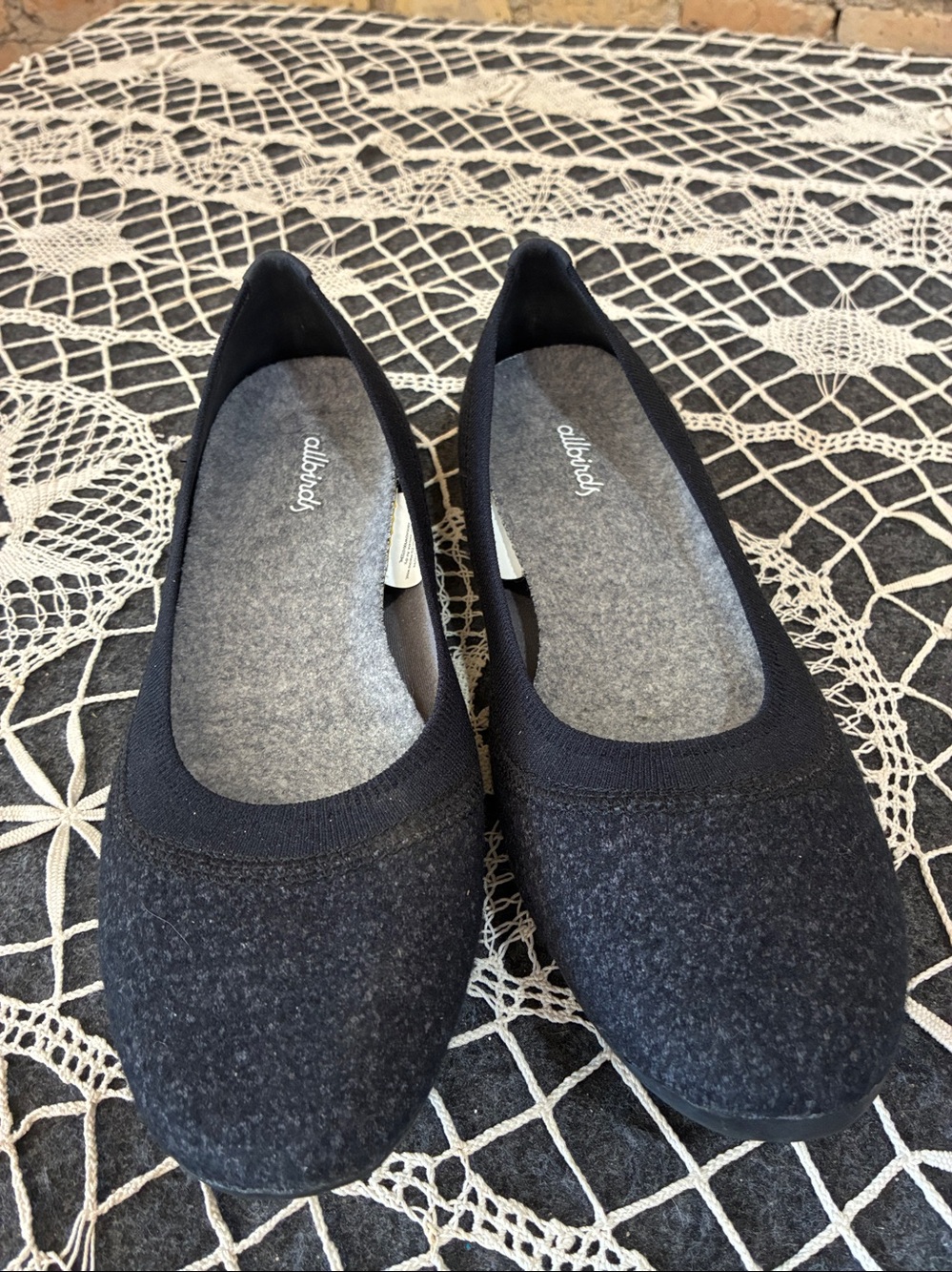 Allbirds Natural Black Tree Breezers Flats, 10 - Picture 2 of 6